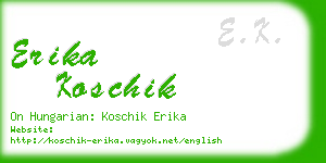 erika koschik business card